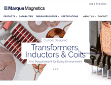 Tablet Screenshot of marquemagnetics.com